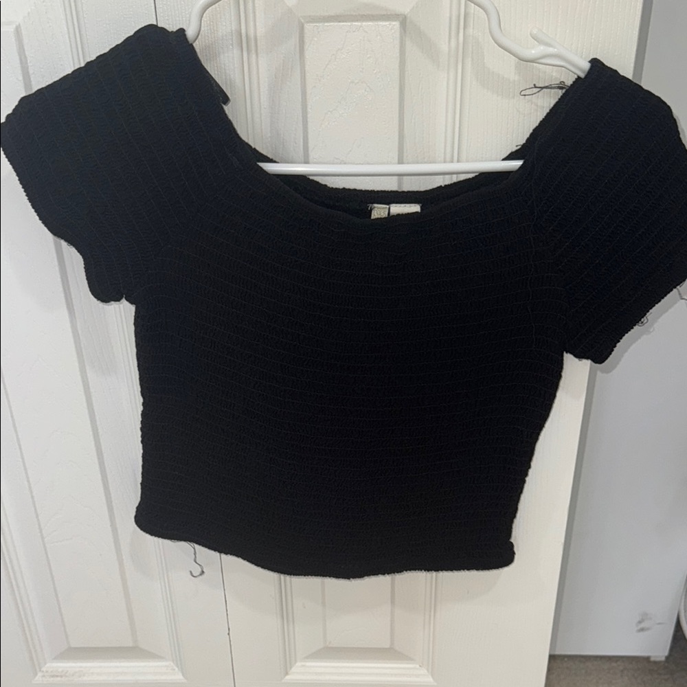 Black Knit Women's Top